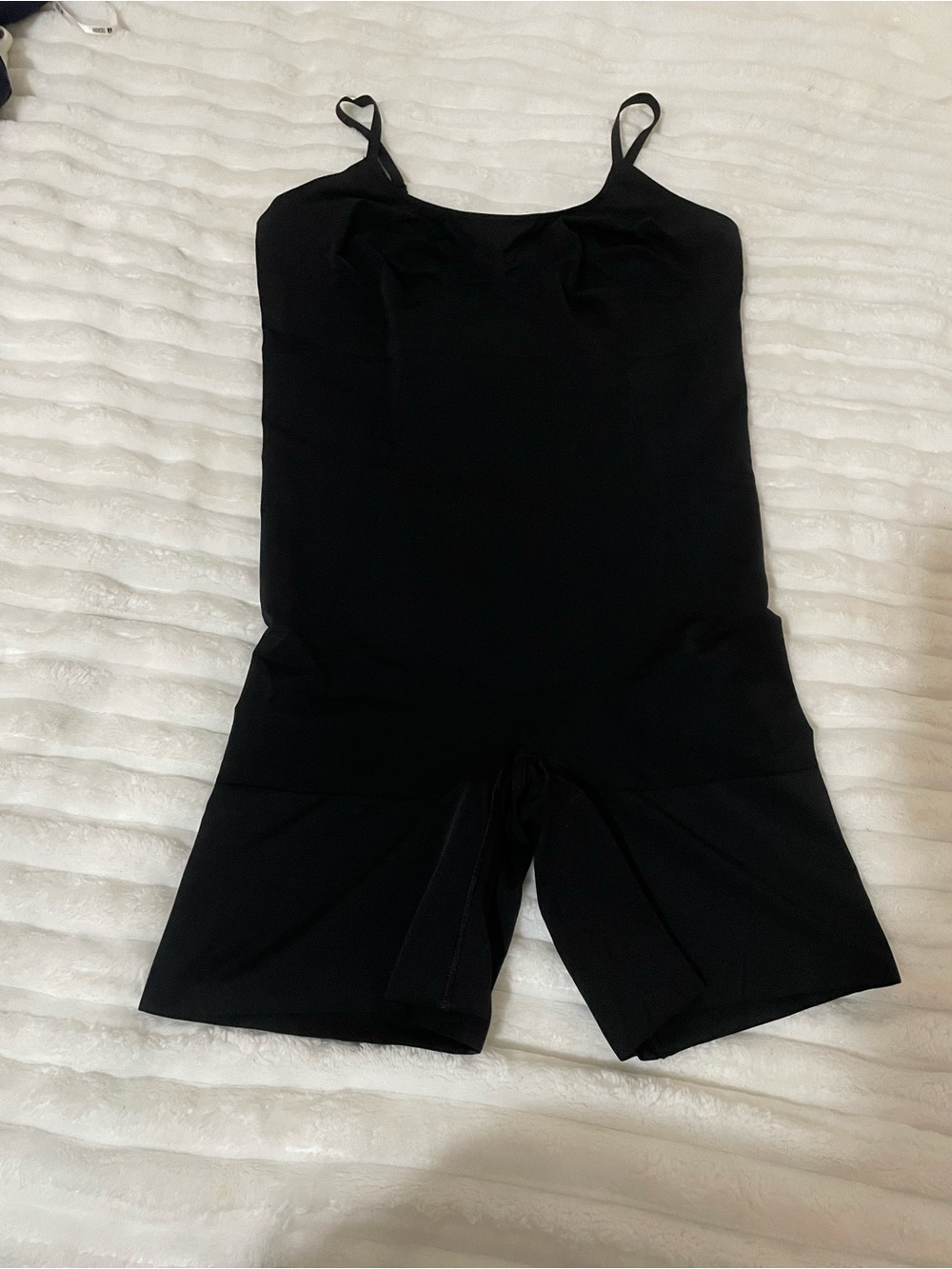 SPANX Black womens Shapewear One-Piece with Short Legs